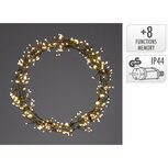 Kerstring met verlichting - 400 LED - &Oslash;48 cm - warm wit - 8 Lichtfuncties - voor binnen en buiten