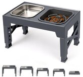 Ceruzo Hondenvoerbak - 5 Hoogtes - Verstelbaar - Anti Schrokbak