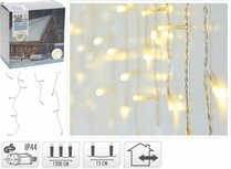 IJspegel verlichting 360 LED - warm wit - transparant snoer