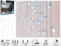 IJspegel verlichting - 360 LED - Wit - Transparant Snoer - Timer - Lichtfuncties - Geheugen