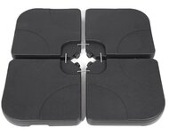 Ceruzo Parasoltegels - Vulbaar tot 80 kg - 4 Tegels - voor Kruisvoet