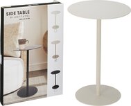 Bijzettafel - Rond - Wit - 35x53 cm