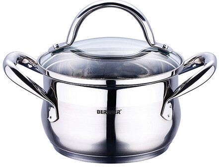 Bergner RVS 18/10 kookpan 20cm - 3,3 liter