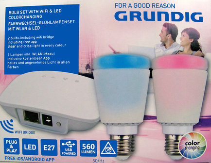 Grundig Lampenset met WIFI &amp; LED kleurschakeringen