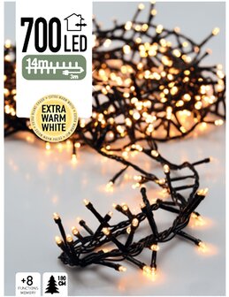 Micro Cluster 700 LED&#039;s 14 meter extra warm wit