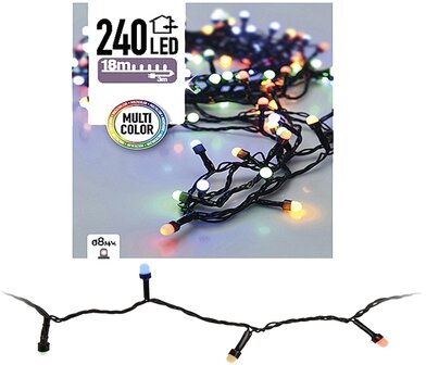 LED-verlichting bolletjes 240 LED&#039;s 18 meter multicolor