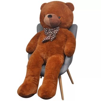 Teddybeer Knuffelbeer 100 cm zacht pluche bruin 