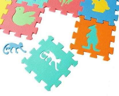 Puzzelmat -Kindermat - Vloermat - Kruipmat - Speelmat - Alfabet en Dieren