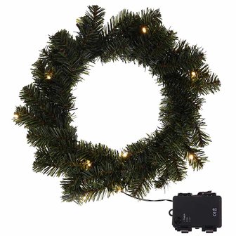 Kerstkrans 35cm met verlichting en timerfunctie