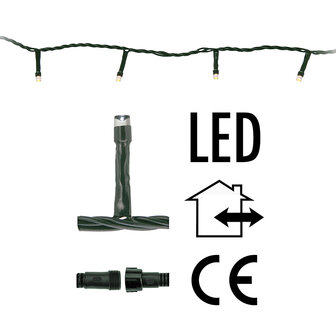 Koppelbare Kerstverlichting - 200 LED - 6m - extra warm wit