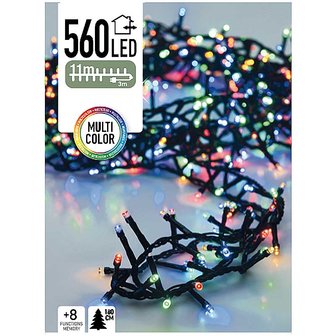 Micro Cluster 560 LED&#039;s 11 meter multicolor