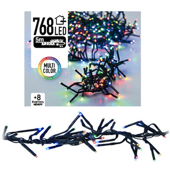 Clusterverlichting 768 LED 5.5m multicolor