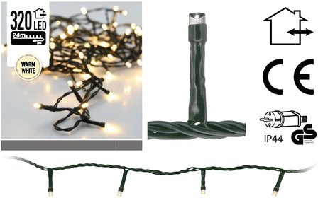 LED-verlichting 320 LED&#039;s 24 meter warm wit