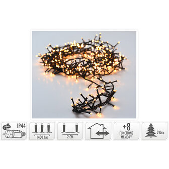 Micro Cluster 700 LED&#039;s -14 meter - warm wit