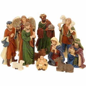 Kerststal figuren 11-delig