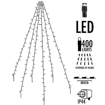 Vlaggenmast verlichting 400 LED&#039;s - 800cm