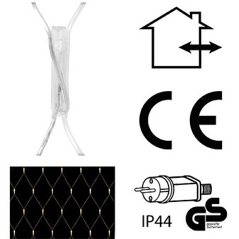 Netverlichting 160 LED - 200 x 100cm - warm wit 