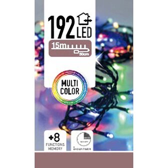LED-verlichting 192 LED&#039;s - multicolor - op batterij 
