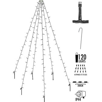 Vlaggenmast verlichting 120 LED&#039;s