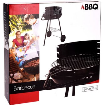 Barbecue half open  - met windscherm