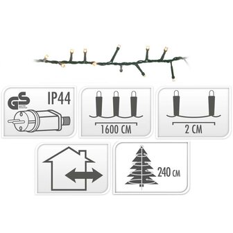 Snakelight 800 LED - 16 meter  - extra warm wit