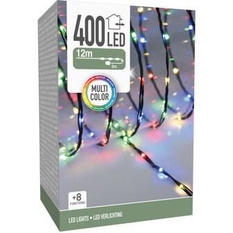 LED Verlichting 400 LED - 12 meter - multicolor - voor binnen en buiten - 8 Lichtfuncties - Soft Wire 