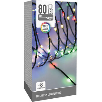 LED Verlichting 80 LED - 6 meter- multicolor - 8 Lichtfuncties - Soft Wire 