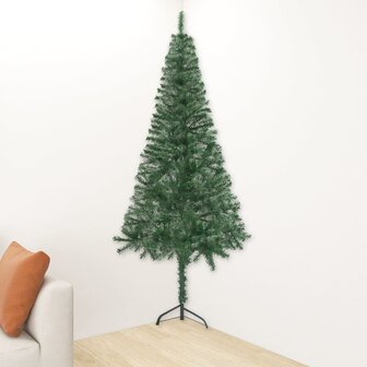 Kunstkerstboom hoek 120 cm PVC groen