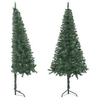 Kunstkerstboom hoek 180 cm PVC groen