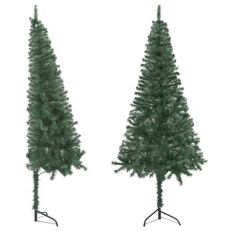 Kunstkerstboom hoek 240 cm PVC groen