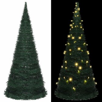 Kunstkerstboom - Kerstboom - Inclusief LED lampjes - pop-up  - 210 cm