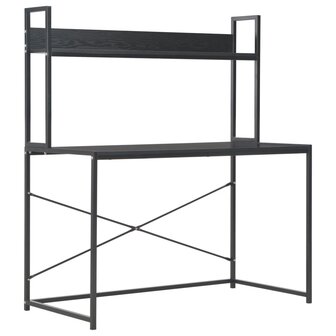 Bureau - Schrijftafel - Computerbureau - Bureautafel - Werktafel - Hobbytafel - 120 x 60 x 138 cm - Zwart