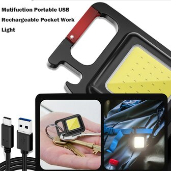 Multifunctionele Mini Sleutelhanger Mini Led Lamp