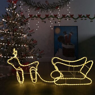 Rendier - Met Slee - Buitenkerstversiering -  252 LED&#039;s