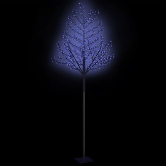 Kerstboom - Kunstkerstboom - Verlicht - 600LED&#039;s - blauw licht - kersenbloesem  - 300cm