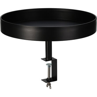 Dienbladtafel met klem - metaal - &Oslash;36 cm - zwart