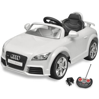 Elektrische auto - Audi TT RS - Met afstandsbediening- wit - Speelgoed - Speelgoed auto