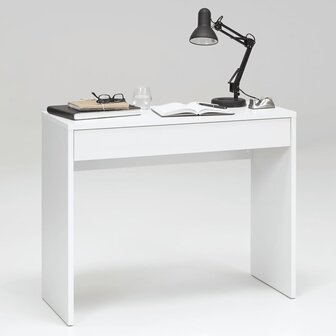 Bureau - Schrijftafel - Wit - Met brede lade -  100x40x80 cm