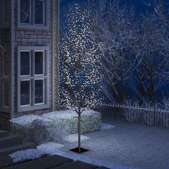 Kerstboom - Kunstkerstboom - Verlicht - 1200 LED&#039;s - Koud wit licht - kersenbloesem  - 400 cm