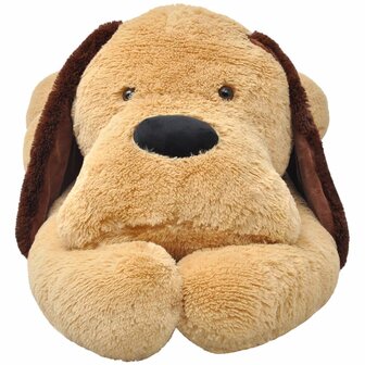 Knuffelbeest - Knuffelhond - Knuffel - Knuffels - pluche - bruin - 80 cm