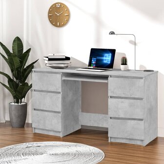 Bureau - Schrijftafel - Betongrijs -140x50x77 cm