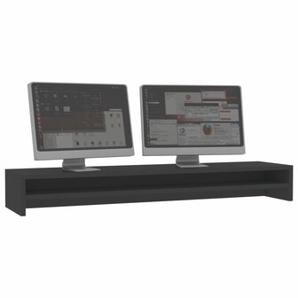 XL - Monitor verhoger - Monitorstandaard - Grijs - 100x24x13 cm