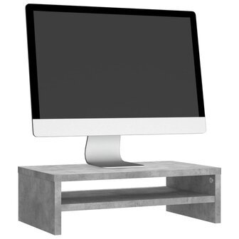 Monitorstandaard - Monitor verhoger - Betongrijs - 42x24x13 cm