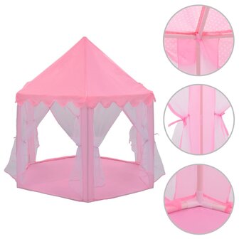 XL Speeltent - Prinsestent - roze - Speelgoed - Kasteeltent - Binnentent - Buitentent - Meisje - Kindertent