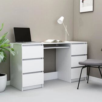 Bureau - Schrijftafel - Wit - 140x50x77 cm