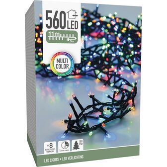 Microcluster - 560 led - 11m - multicolor - Timer - Lichtfuncties - Geheugen - Buiten