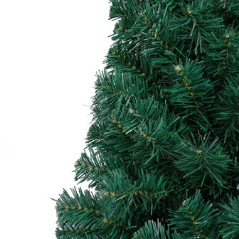 Kunstkerstboom met standaard half 120 cm PVC groen