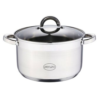Ceruzo Kookpan -  RVS - &Oslash; 24 cm -  H 14.5 cm - 6.3 L -  alle Warmtebronnen
