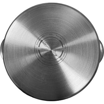 Ceruzo Kookpan -  RVS - &Oslash; 24 cm -  H 14.5 cm - 6.3 L -  alle Warmtebronnen