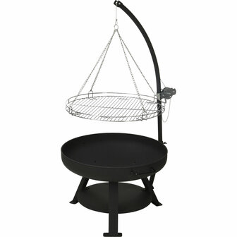 Vaggan Vuurschaal met BBQ Grillrooster - &Oslash;60cm - hoogte 127cm